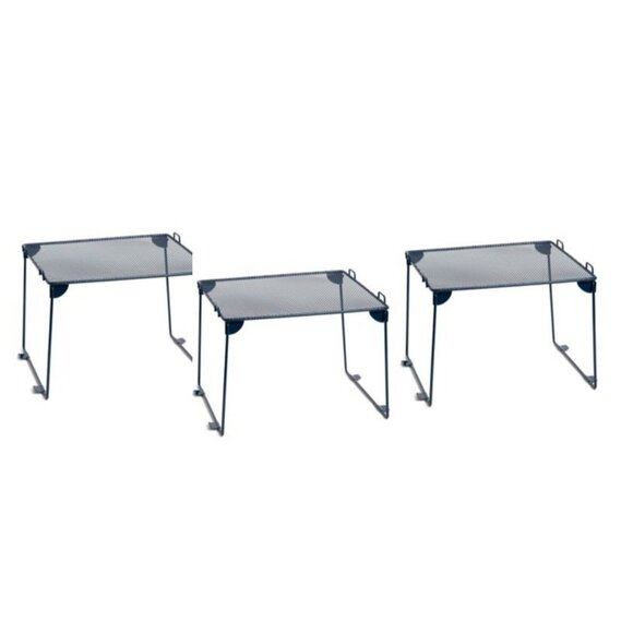 U Brands 3 PK Mesh Locker Shelf Dark Blue Size 8" - Picture 2 of 5